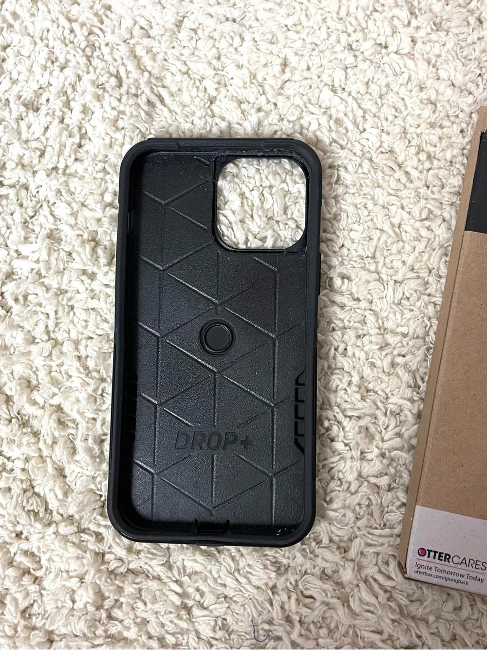 OtterBox Commuter Series DROP+ Black Phone Case with Cat Sticker